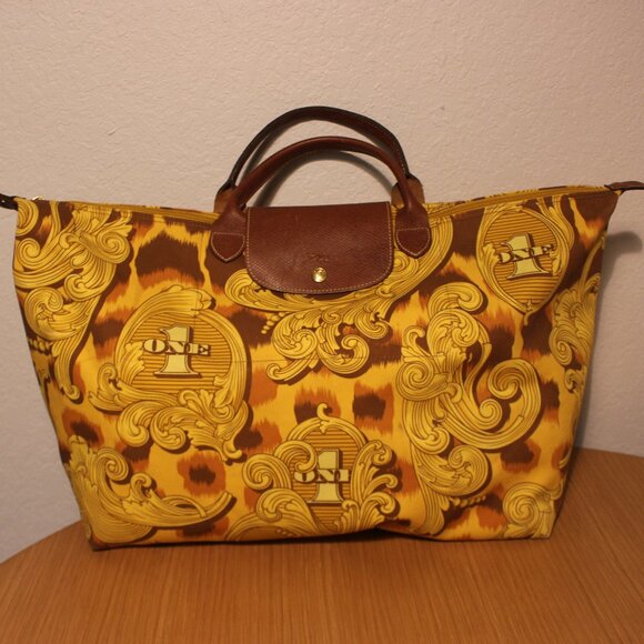 Longchamp x Jeremy Scott Money & Giraffe Print Le Pliage - Picture 1 of 9
